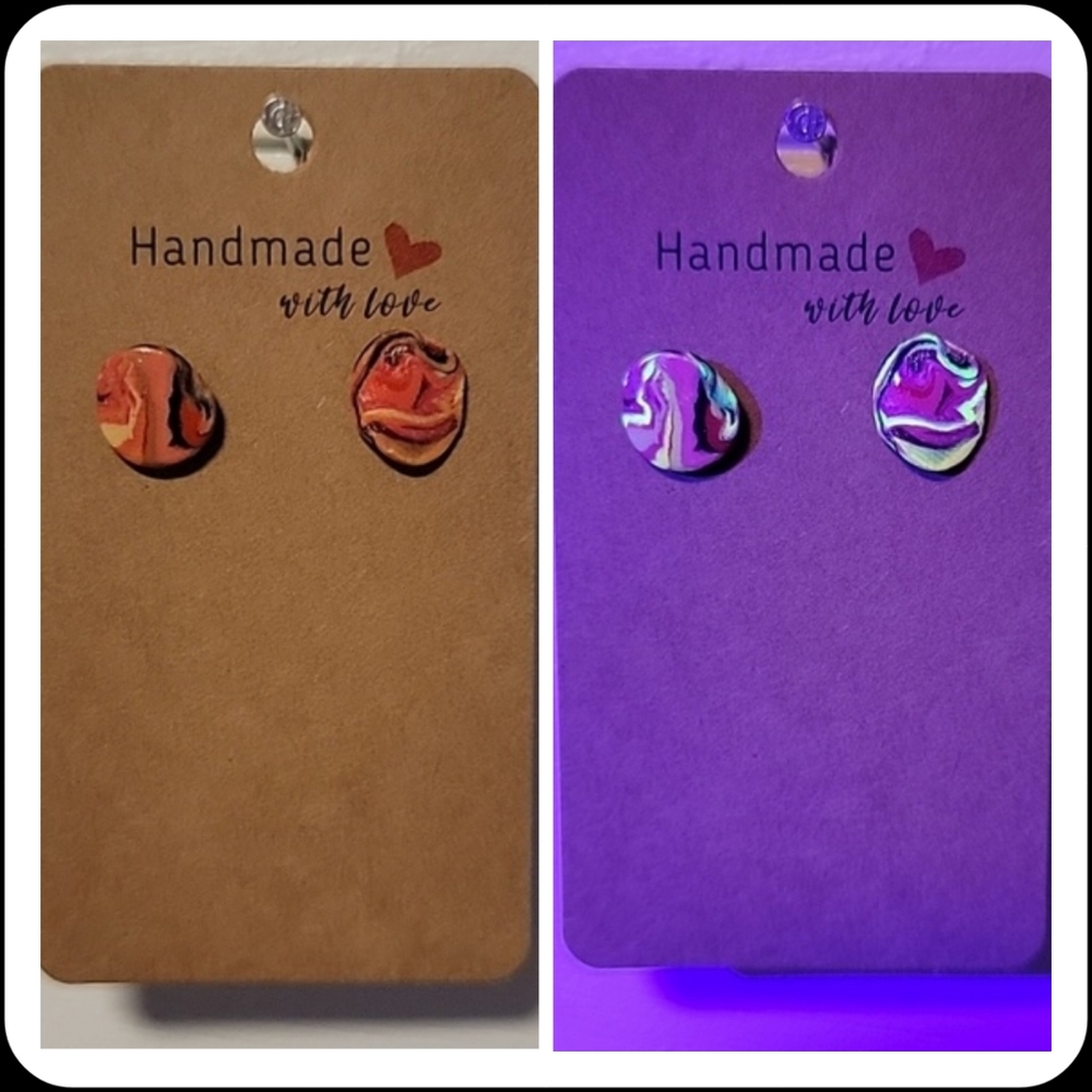 Lava "Ugly Sweater" UV Reactive Handmade Earrings